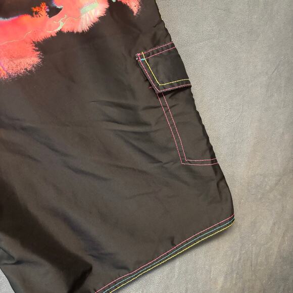 Vintage OP Ocean Pacific Board Shorts 34 Surf Swim Trunks Tropical Surfing Skate - Picture 15 of 16